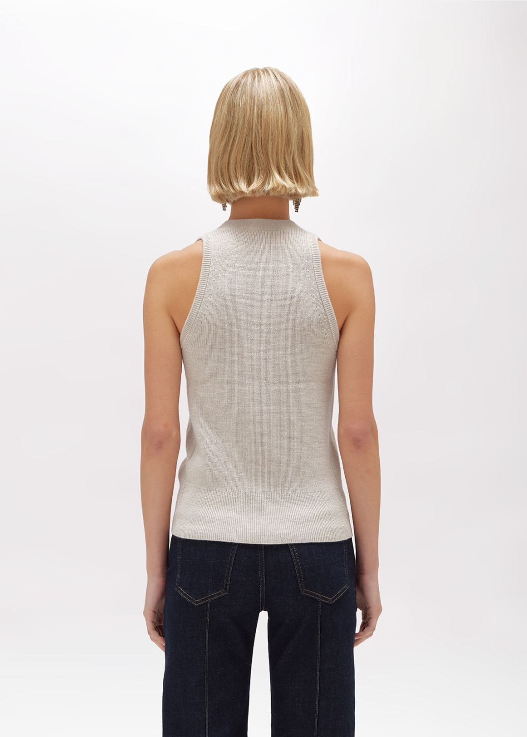 BLUGIRL: WOOL KNIT VEST WITH PIN