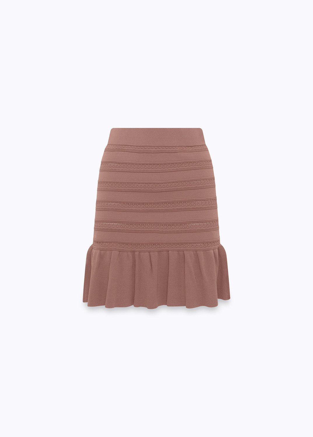 BLUGIRL: SHORT KNIT SKIRT WITH RUFFLE HEM
