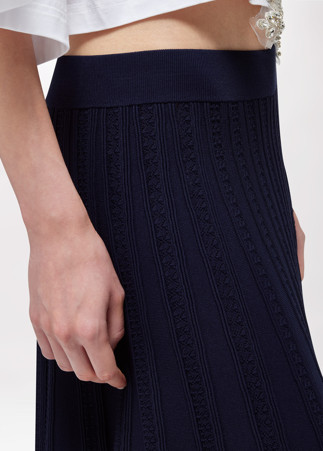 BLUGIRL: GONNA IN MAGLIA DI VISCOSA POINTELLE