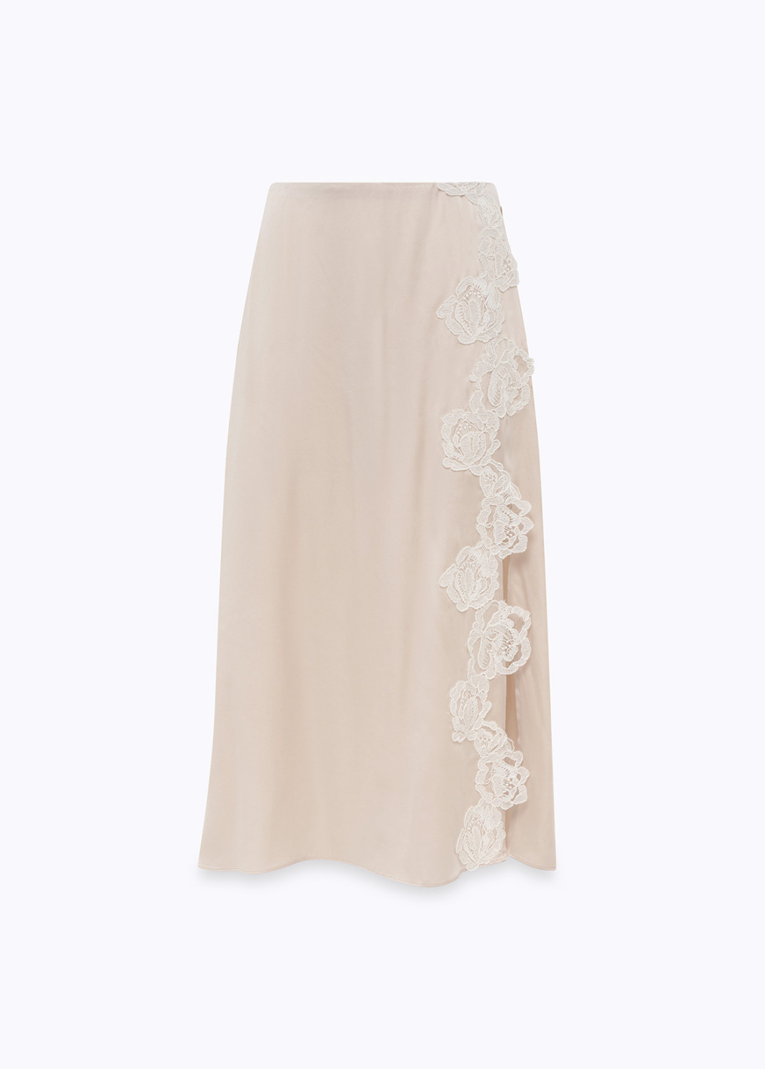 BLUGIRL: Satin Silk Skirt with Lace