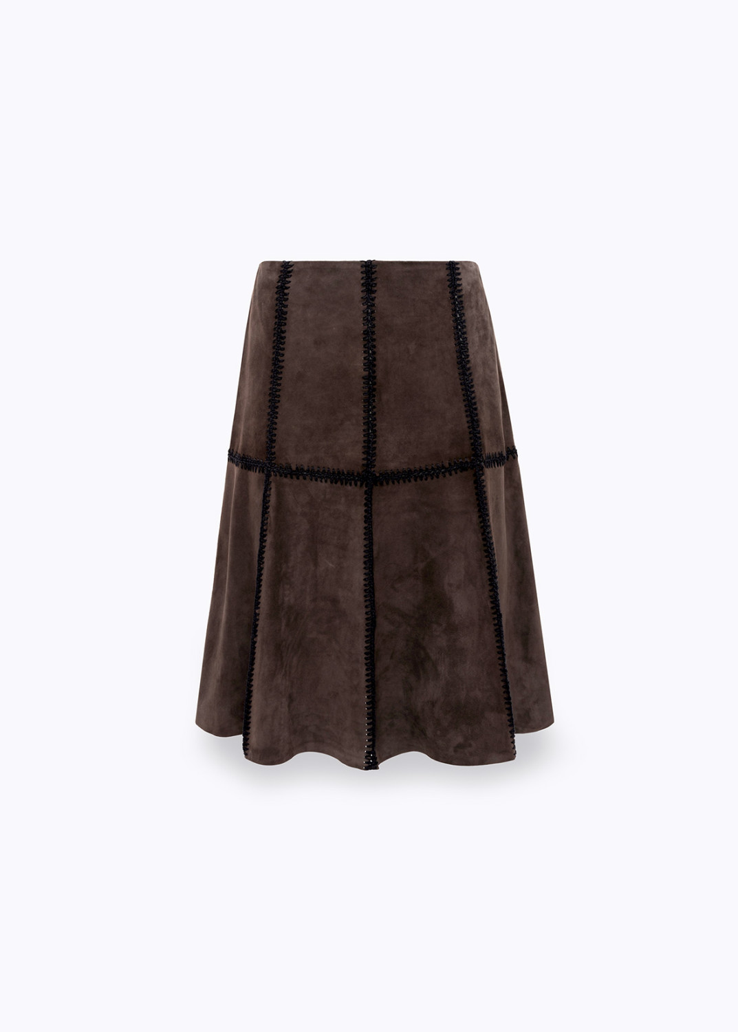 BLUGIRL: SUEDE AND CROCHET SKIRT