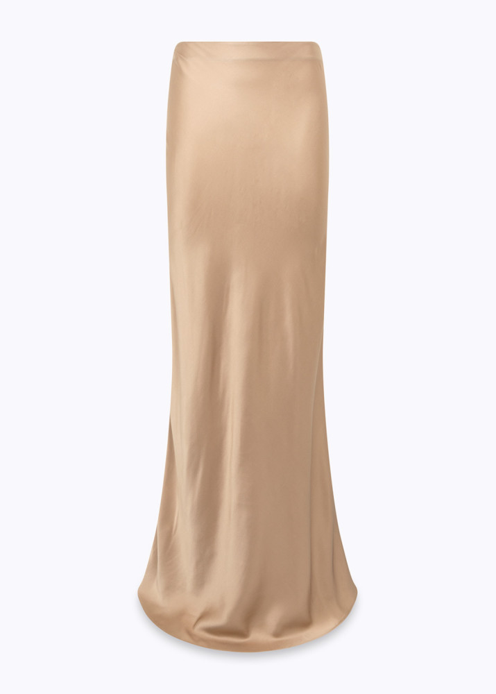 LONG SATIN SKIRT