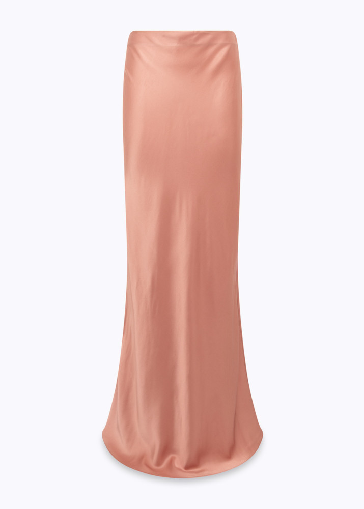 LONG SATIN SKIRT