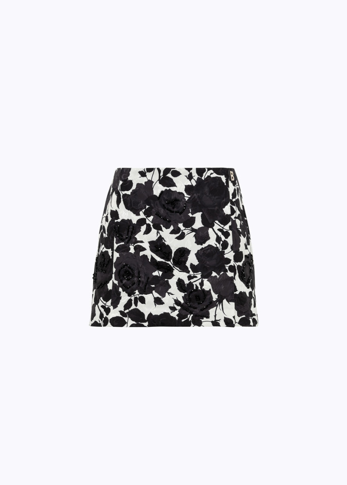 JACQUARD ROSE DIVIDED SKIRT