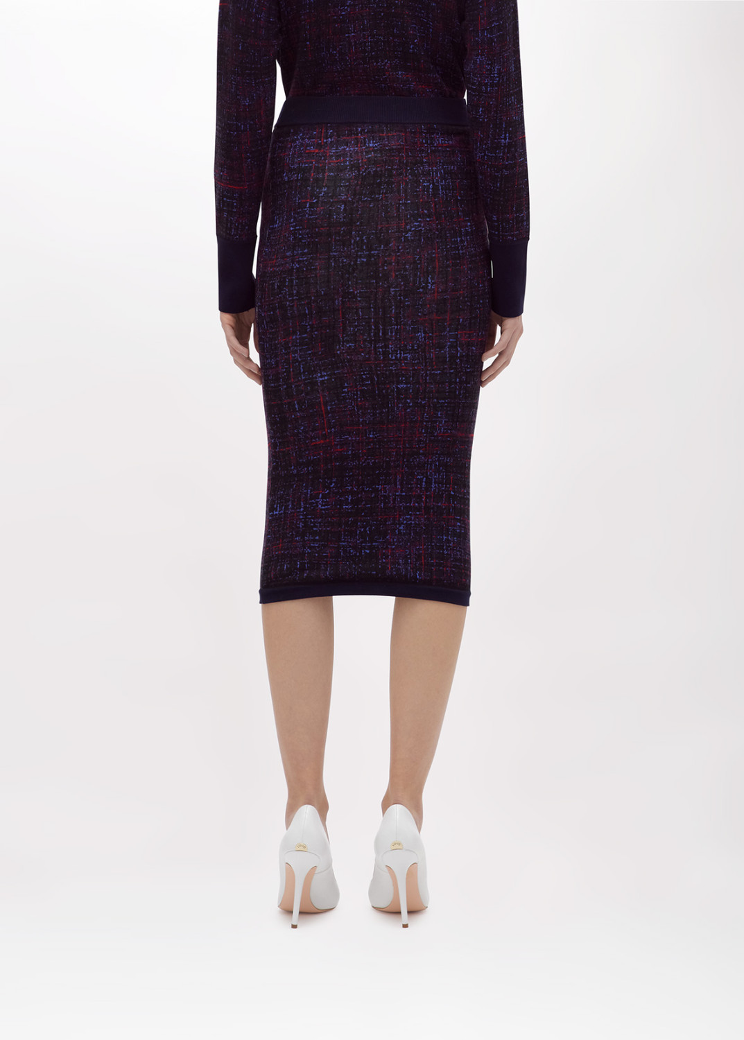 BLUGIRL: REVERSIBLE SKIRT WITH ROSES AND TWEED