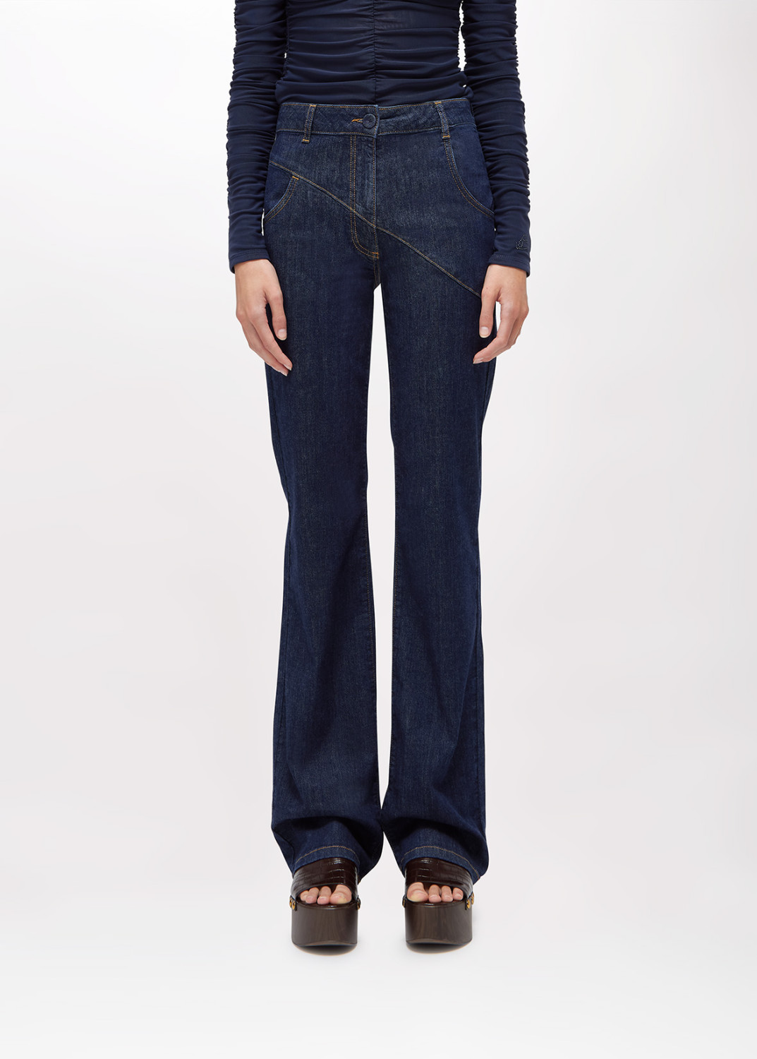 BLUGIRL: JEANS A VITA ALTA IN DENIM