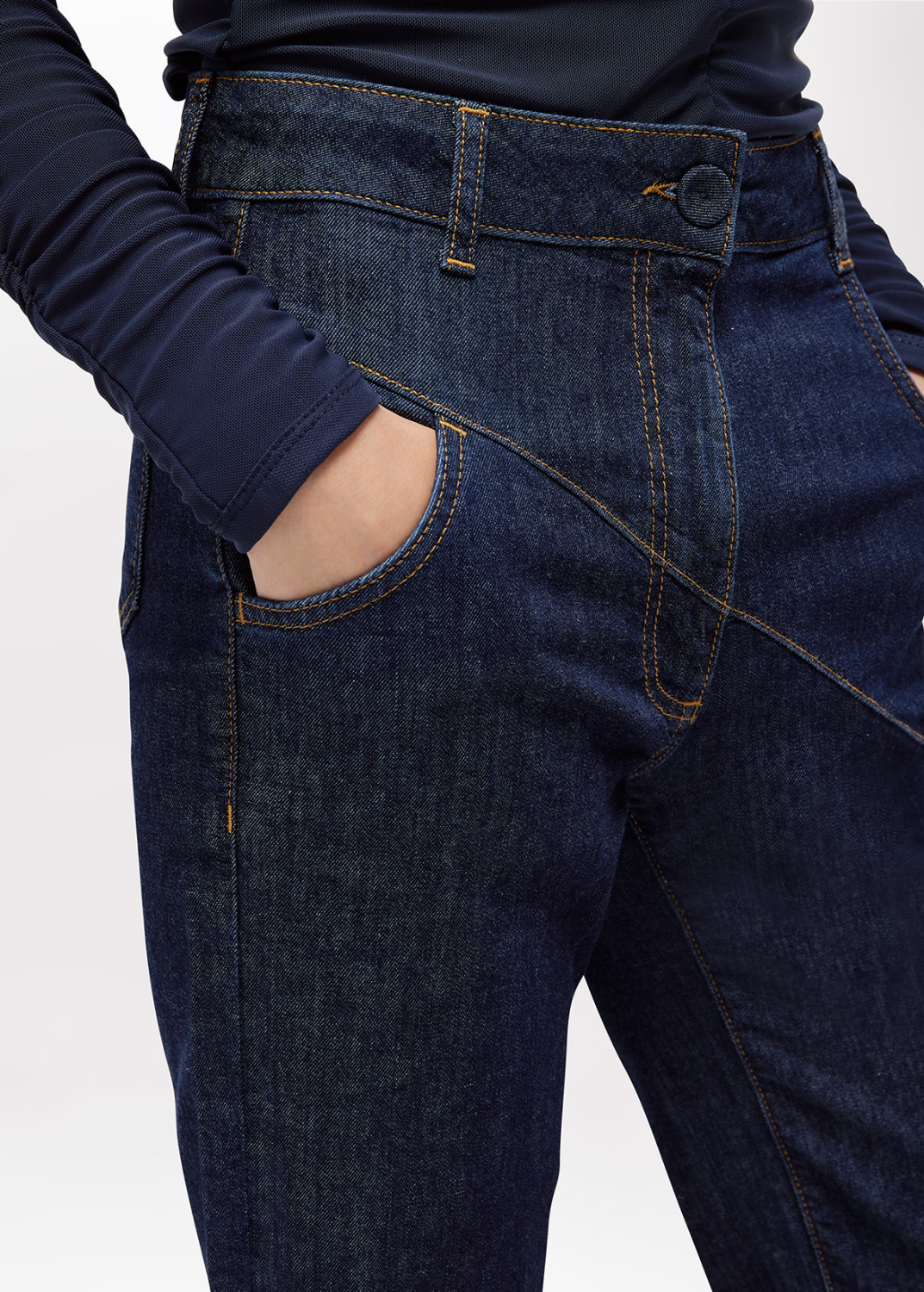 BLUGIRL: JEANS A VITA ALTA IN DENIM