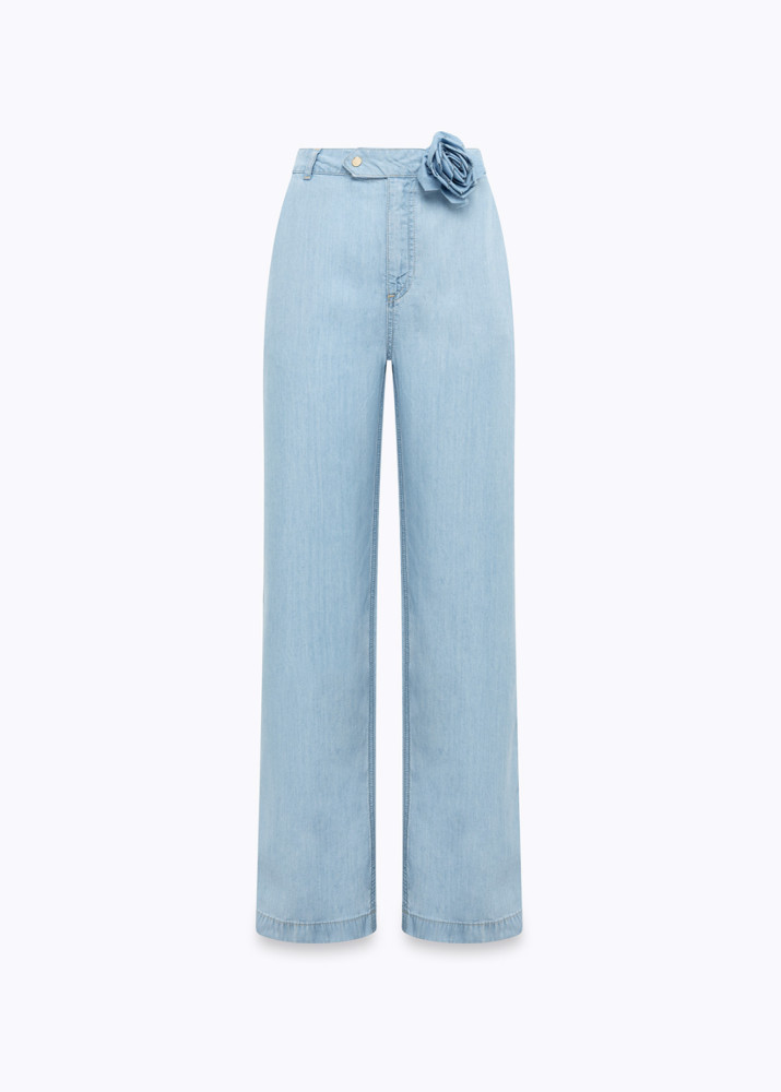 STRAIGHT-LEG LYOCELL DENIM JEANS