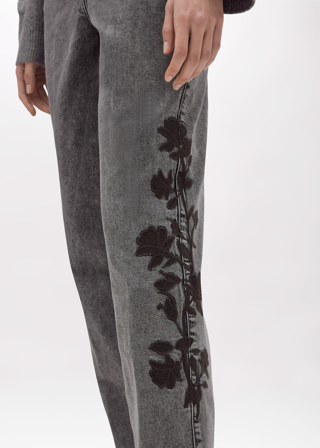 BLUGIRL: STRETCH DENIM JEANS WITH EMBROIDERY