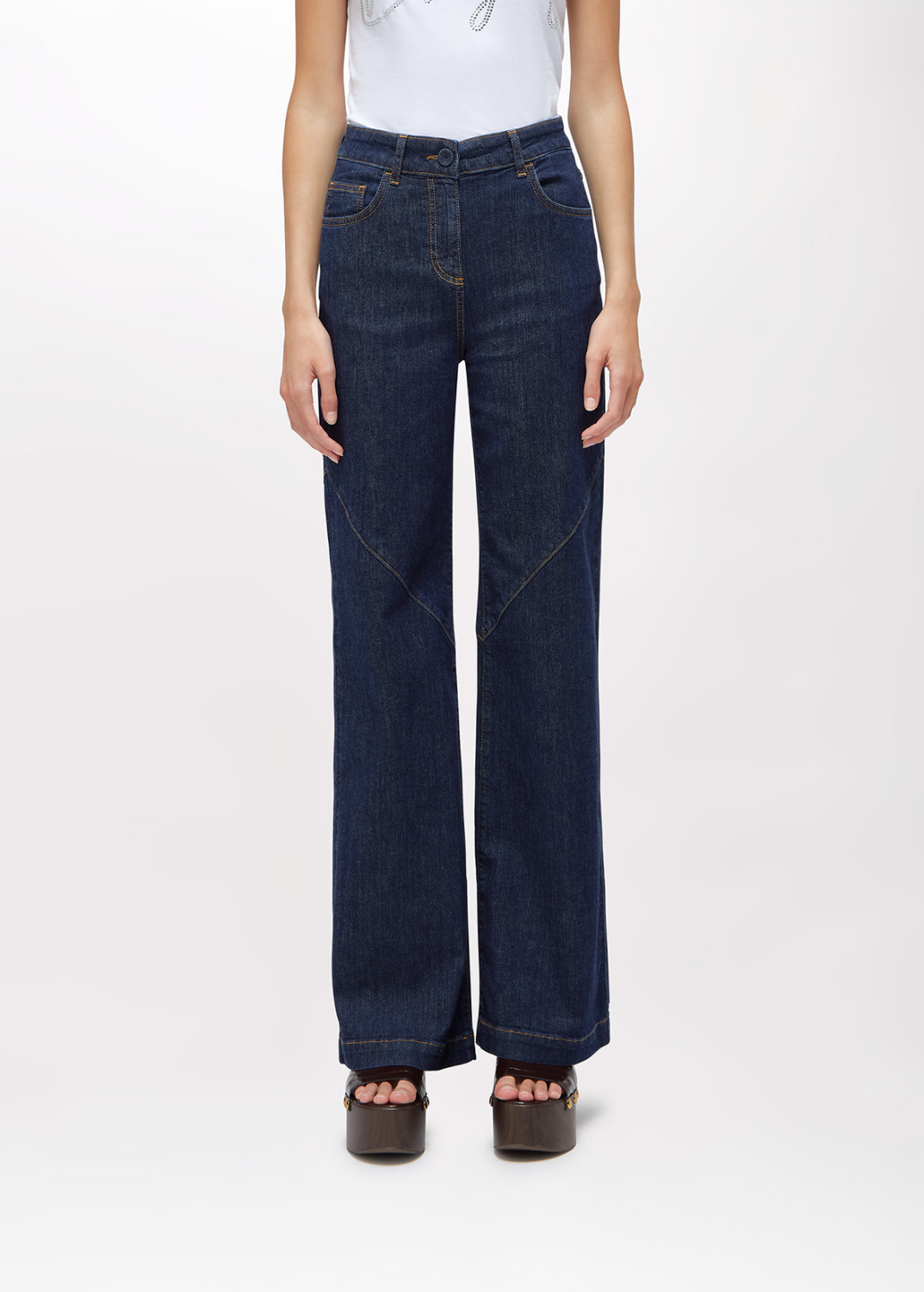 BLUGIRL: JEANS WIDE LEG IN DENIM