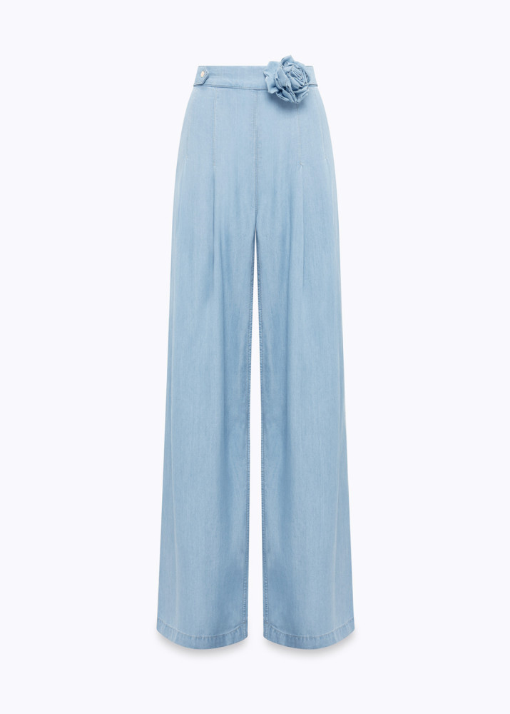 WIDE-LEG LYOCELL DENIM JEANS