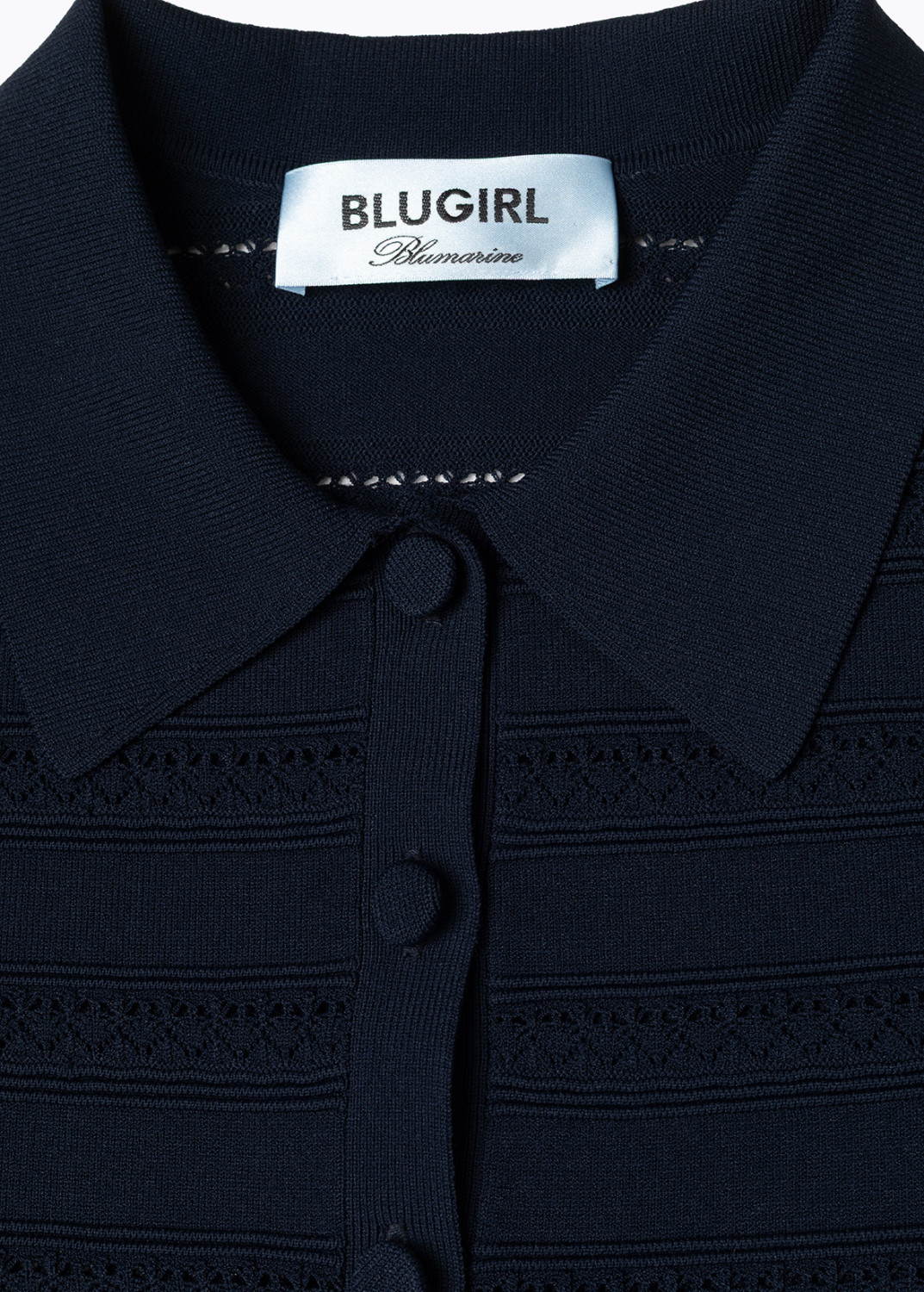 BLUGIRL: MAGLIA CROPPED IN VISCOSA POINTELLE