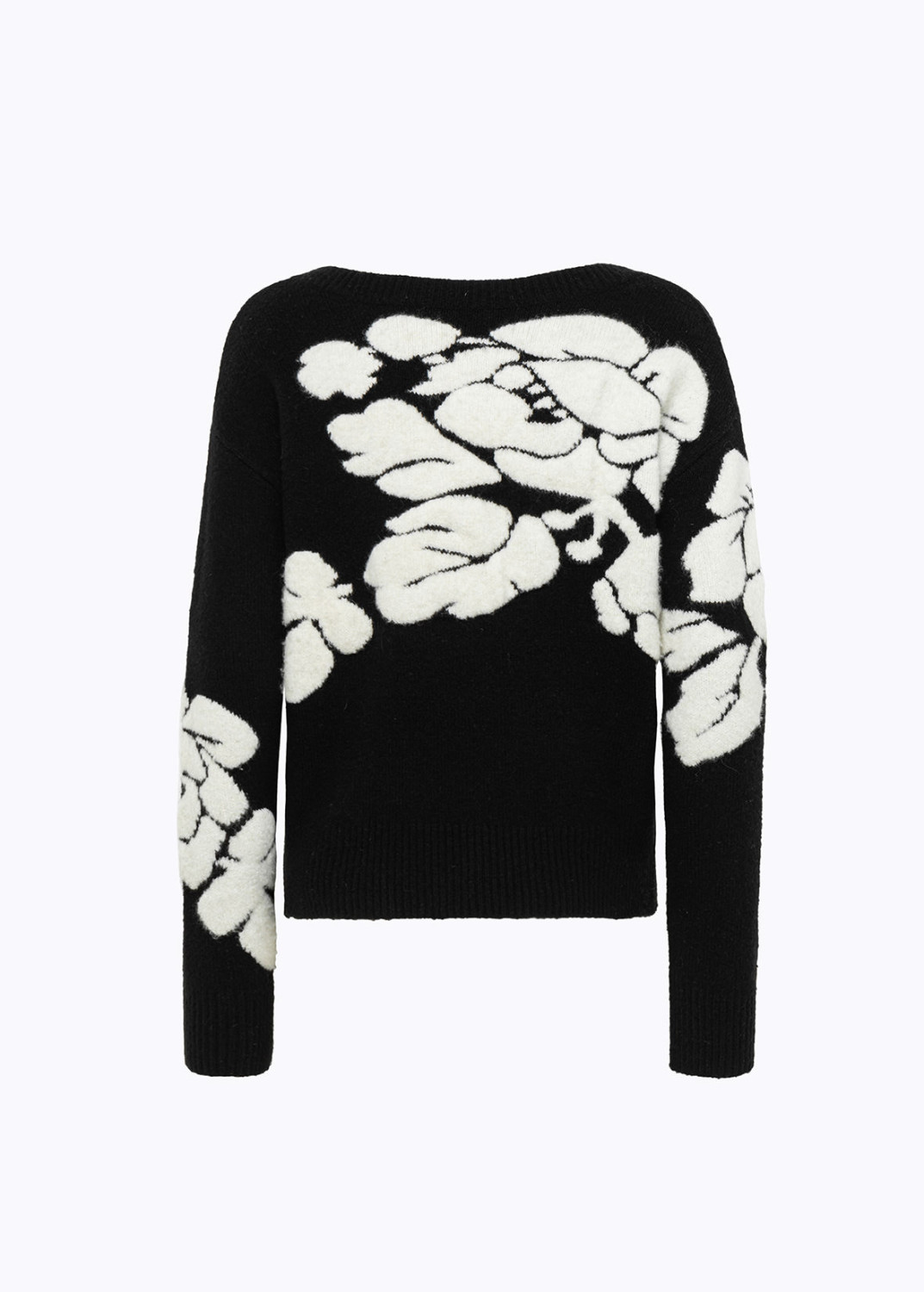 BLUGIRL: DOUBLE-USE JACQUARD SWEATER WITH ROSES