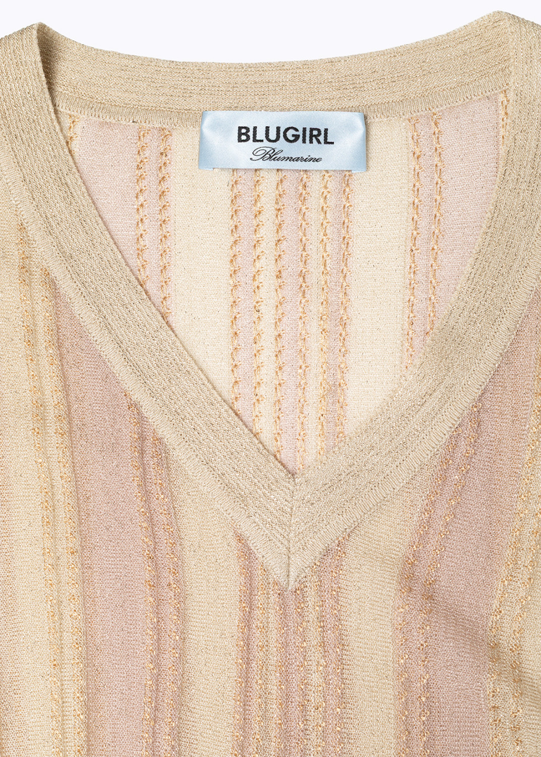 BLUGIRL: STRIPED LUREX-KNIT TOP