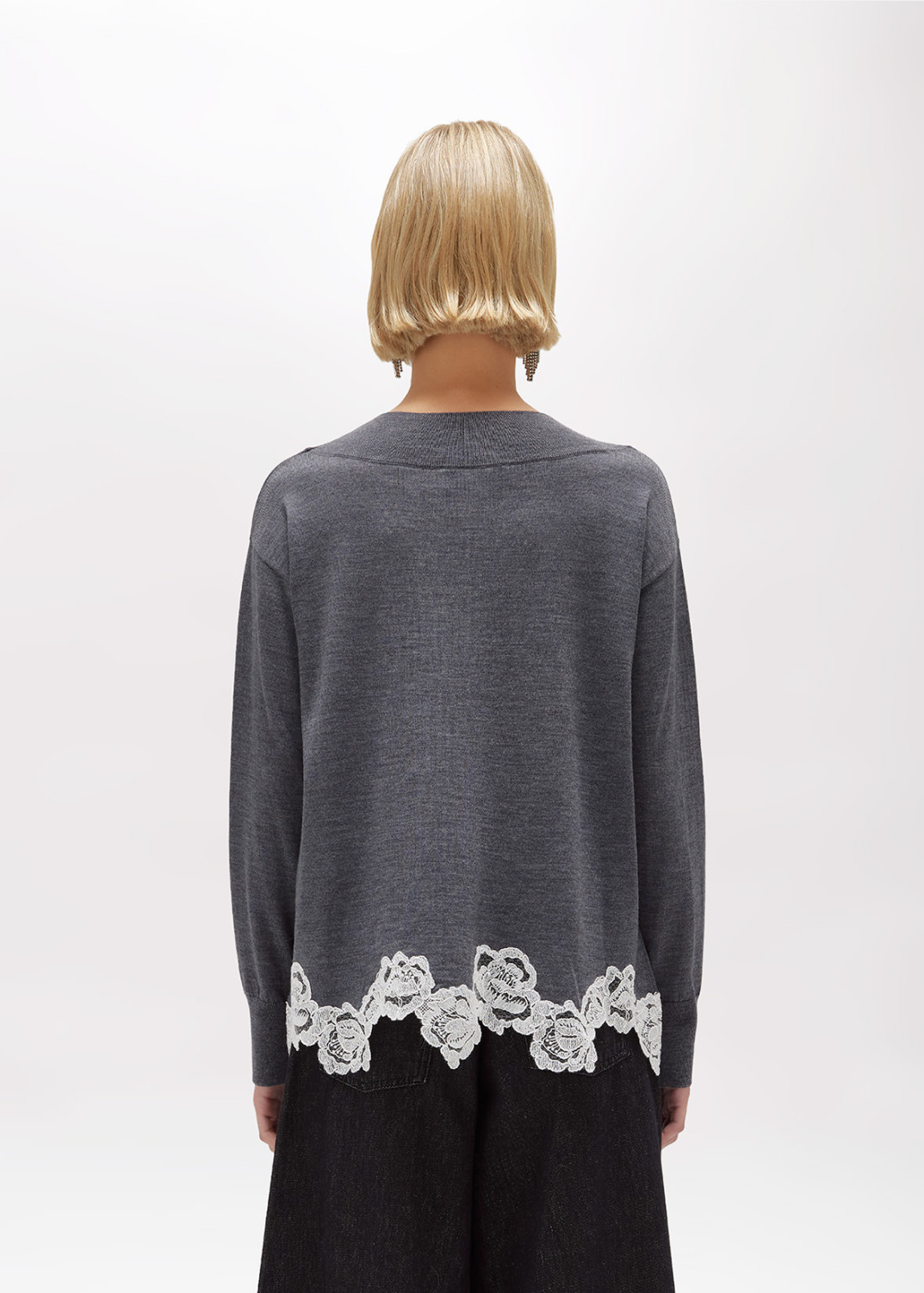 BLUGIRL: MAGLIA IN LANA CON PIZZO