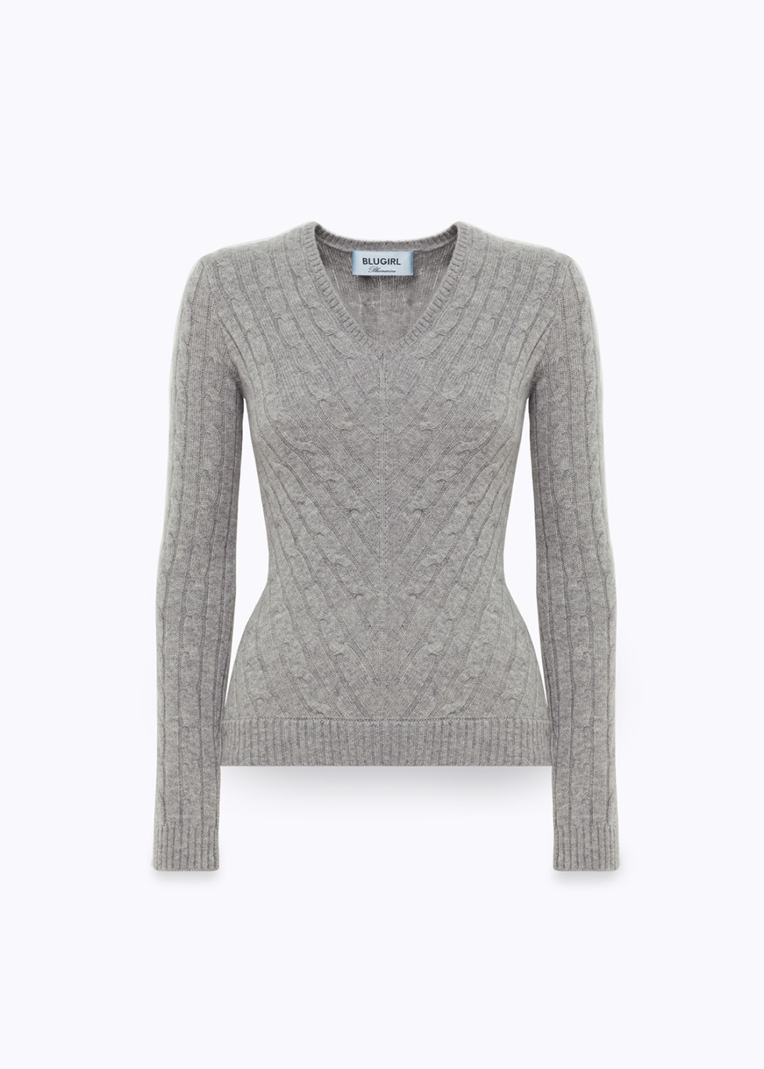 BLUGIRL: WOOL AND CASHMERE SWEATER WITH CABLE KNIT