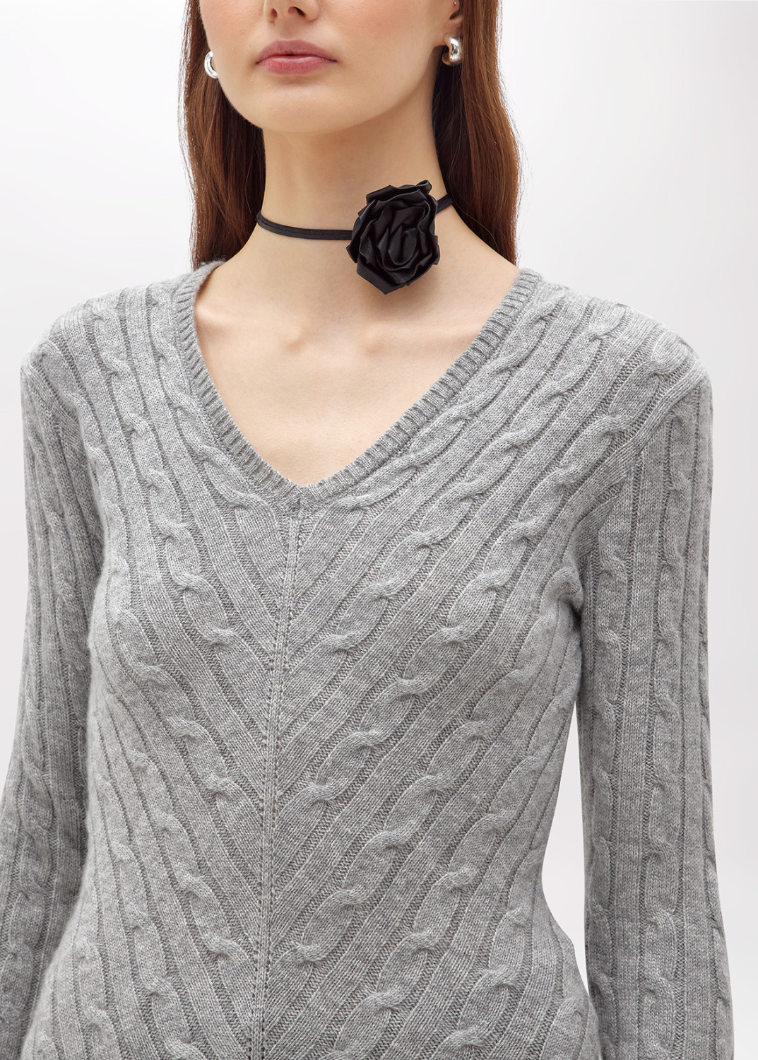 BLUGIRL: WOOL AND CASHMERE SWEATER WITH CABLE KNIT