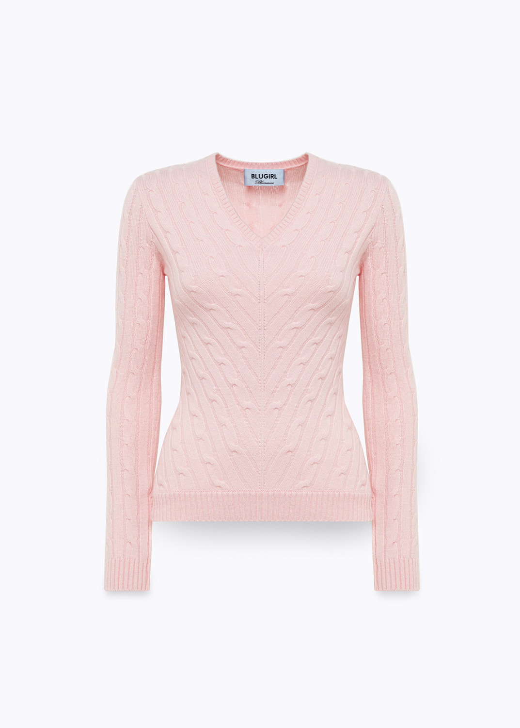 BLUGIRL: WOOL AND CASHMERE SWEATER WITH CABLES