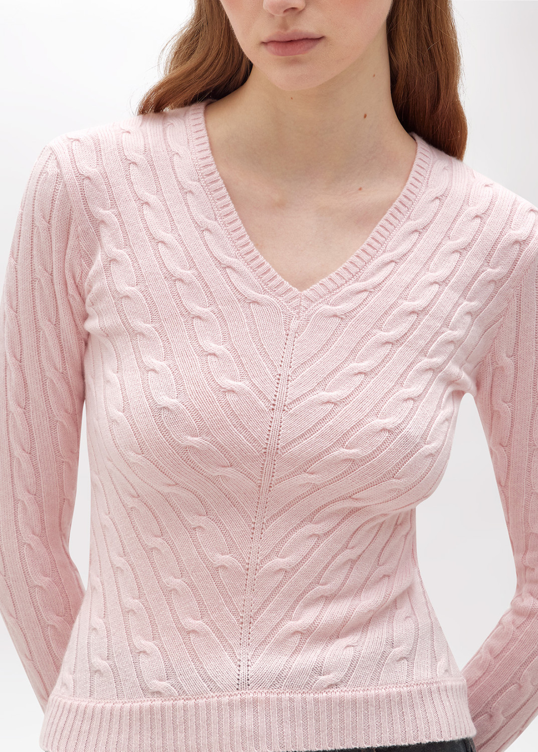 BLUGIRL: WOOL AND CASHMERE SWEATER WITH CABLES