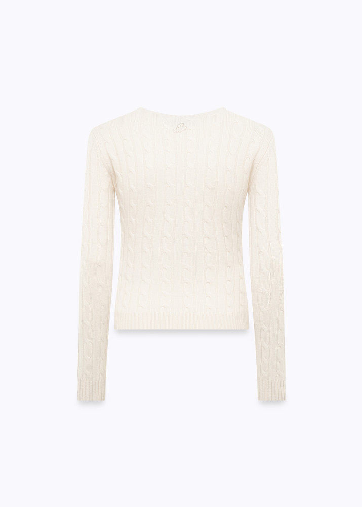 Wool and Cashmere Sweater with Braids