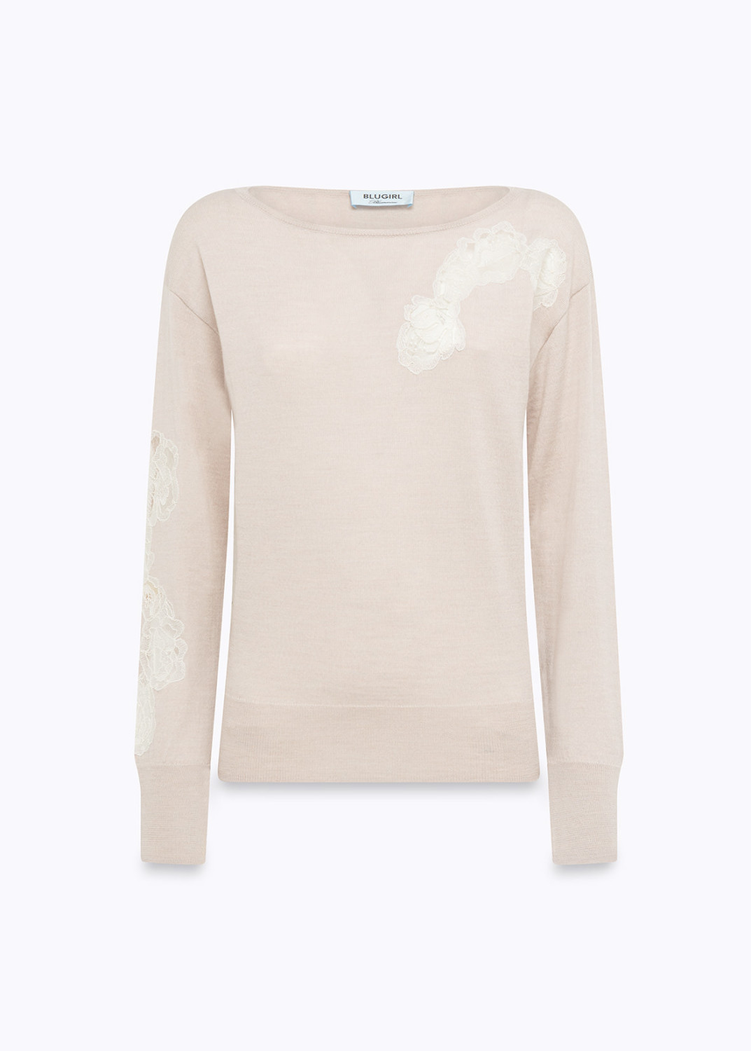 BLUGIRL: MAGLIA IN LANA E PIZZO