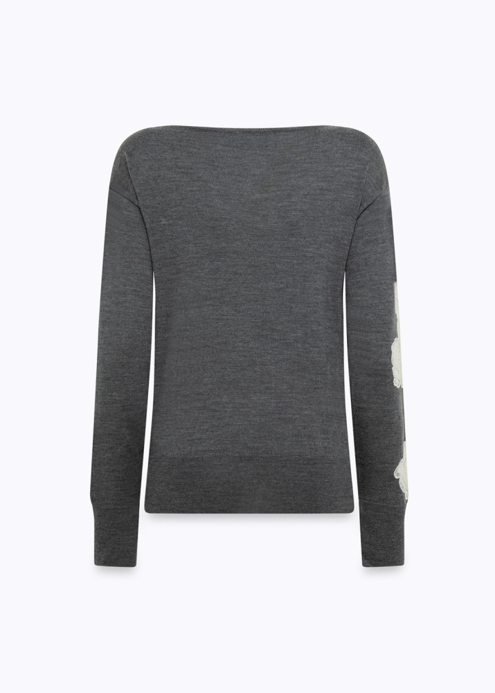WOOL AND LACE SWEATER