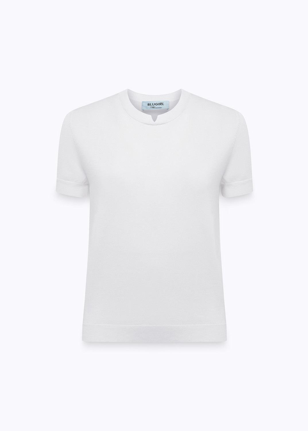 BLUGIRL: MAGLIA IN LYOCELL E COTONE CON SPILLA