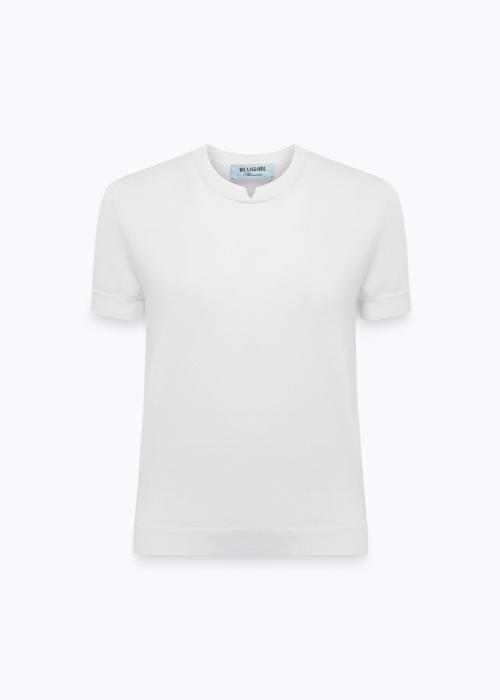 LYOCELL AND COTTON KNIT TOP