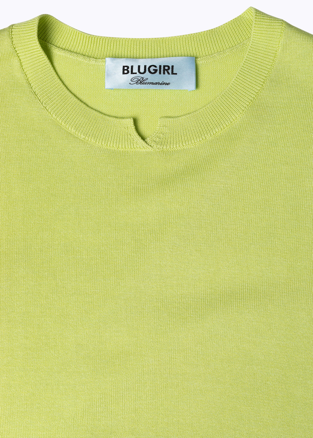 BLUGIRL: MAGLIA IN LYOCELL E COTONE CON SPILLA