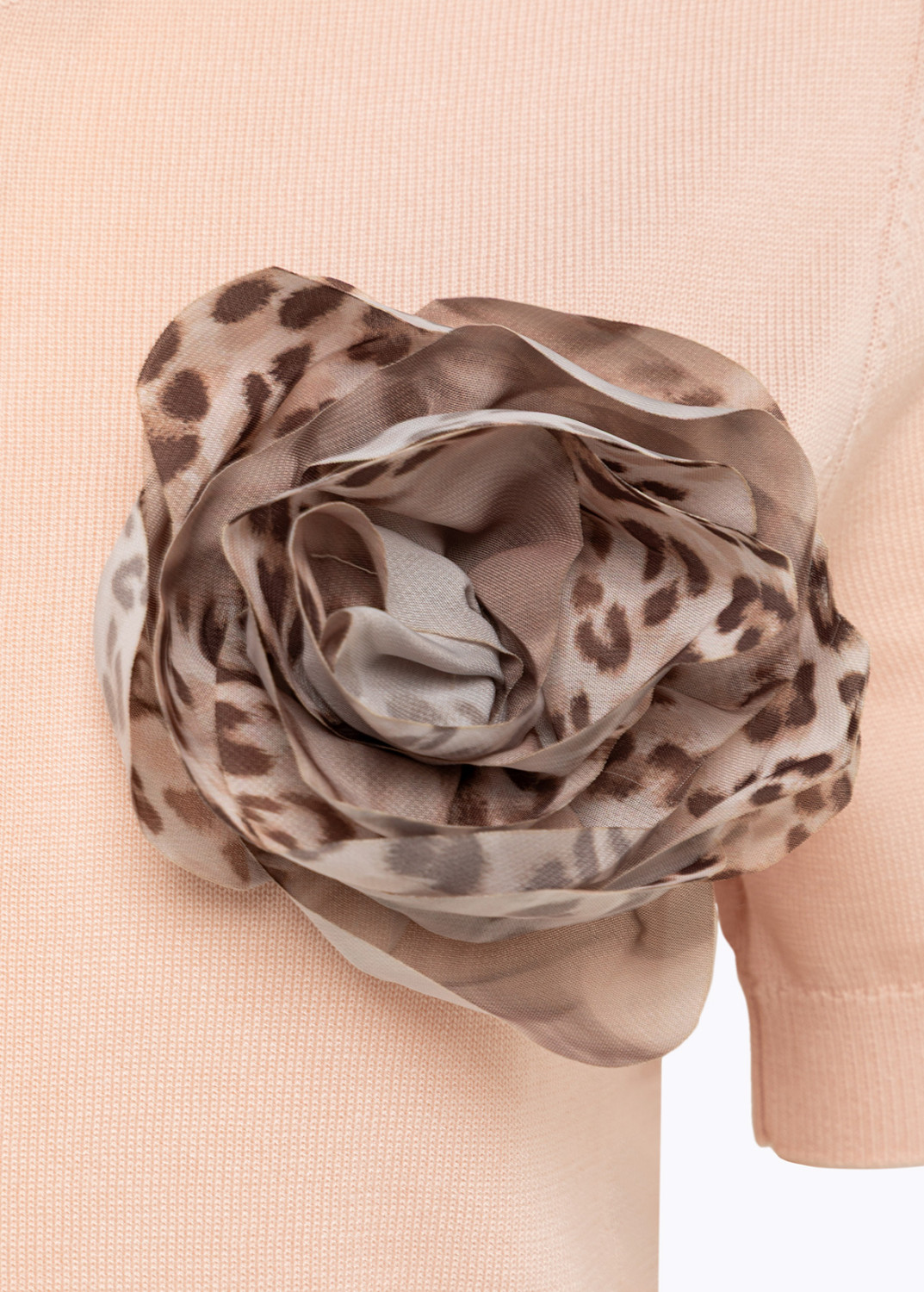 BLUGIRL: MAGLIA IN LYOCELL E COTONE CON SPILLA