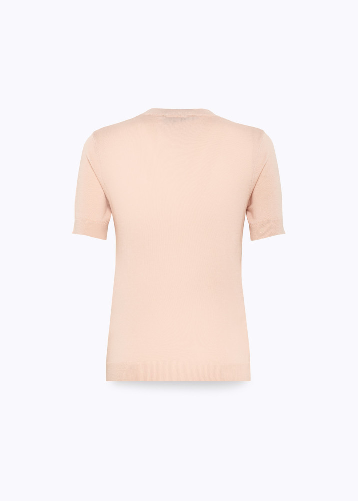 MAGLIA IN LYOCELL E COTONE CON SPILLA