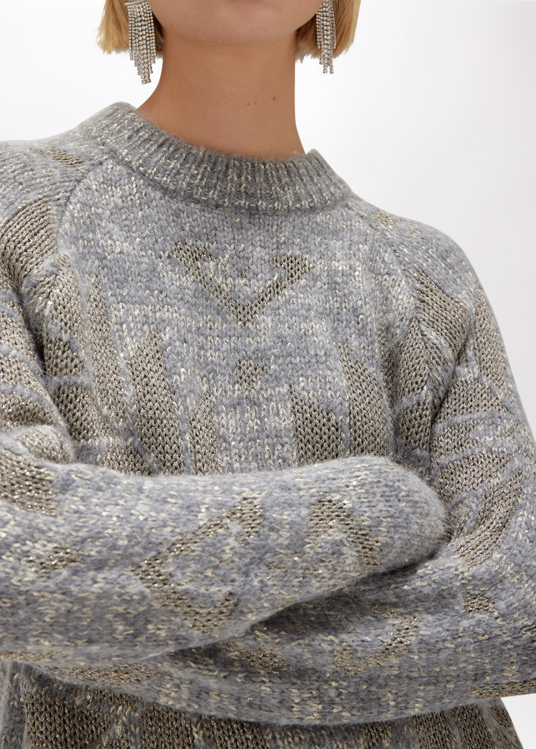 BLUGIRL: Wool Blend Sweater with Lurex