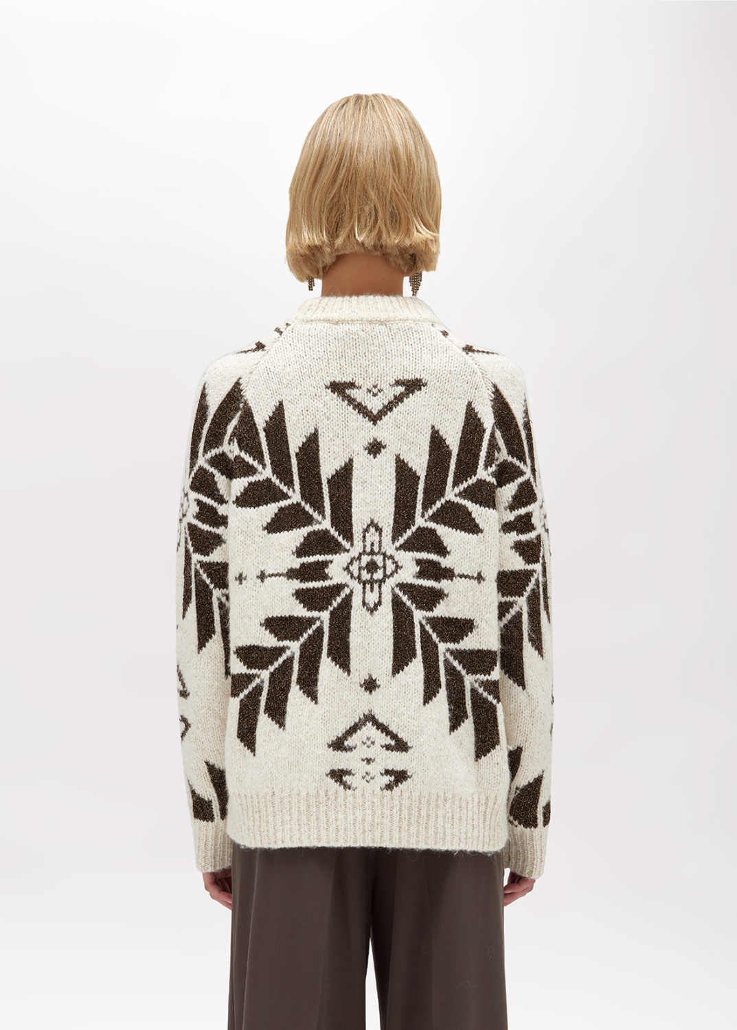 BLUGIRL: Lurex Mixed Wool Sweater