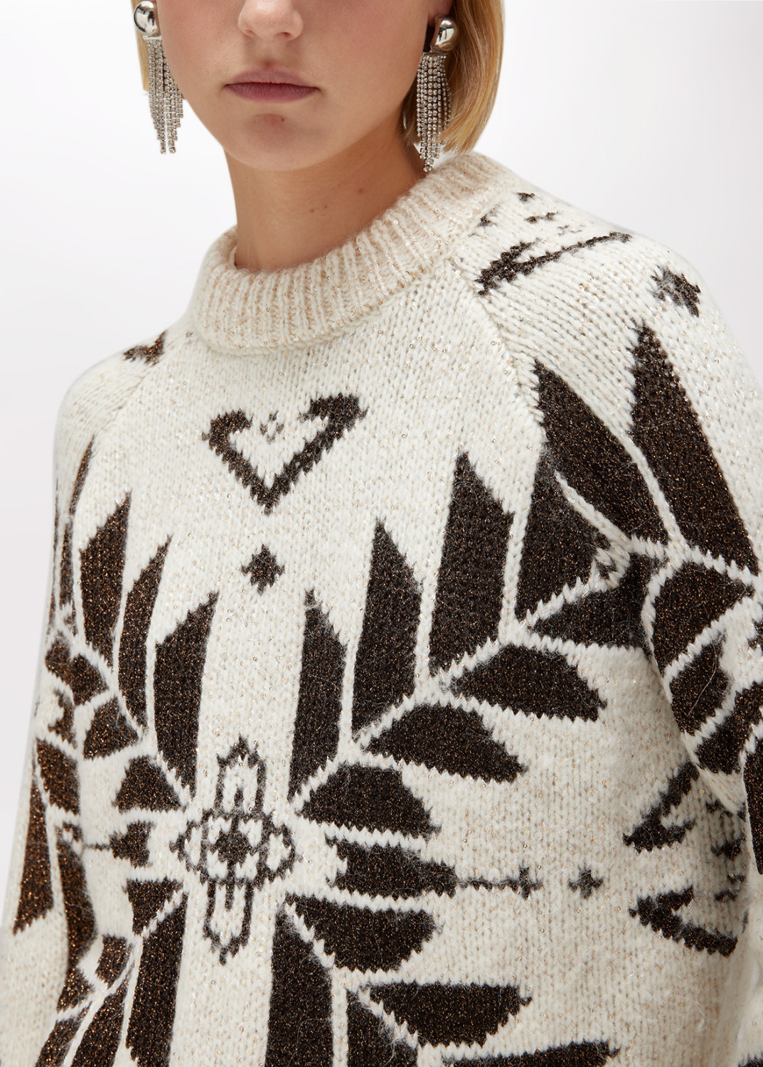 BLUGIRL: Lurex Mixed Wool Sweater