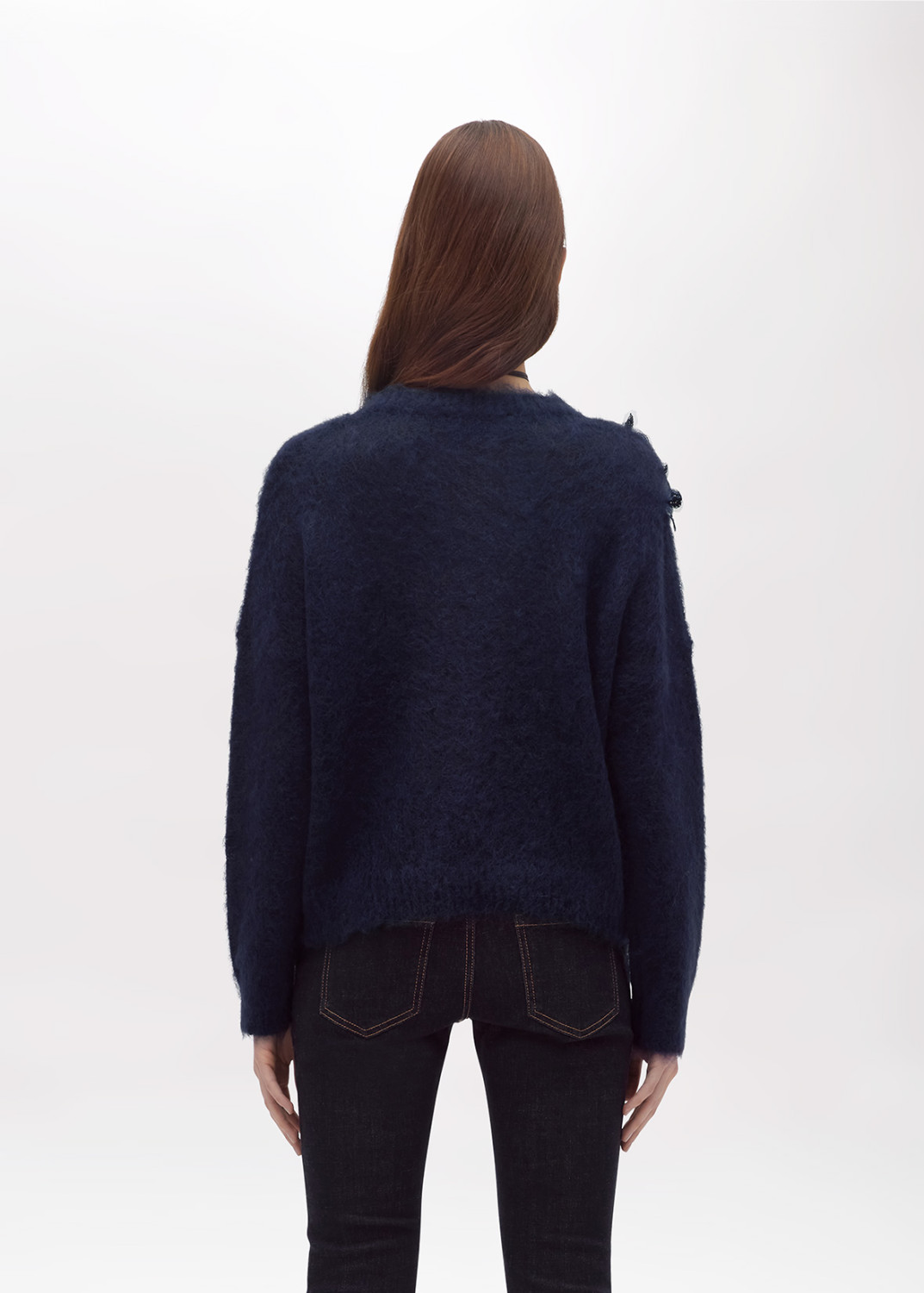 BLUGIRL: MOHAIR SWEATER WITH EMBROIDERY