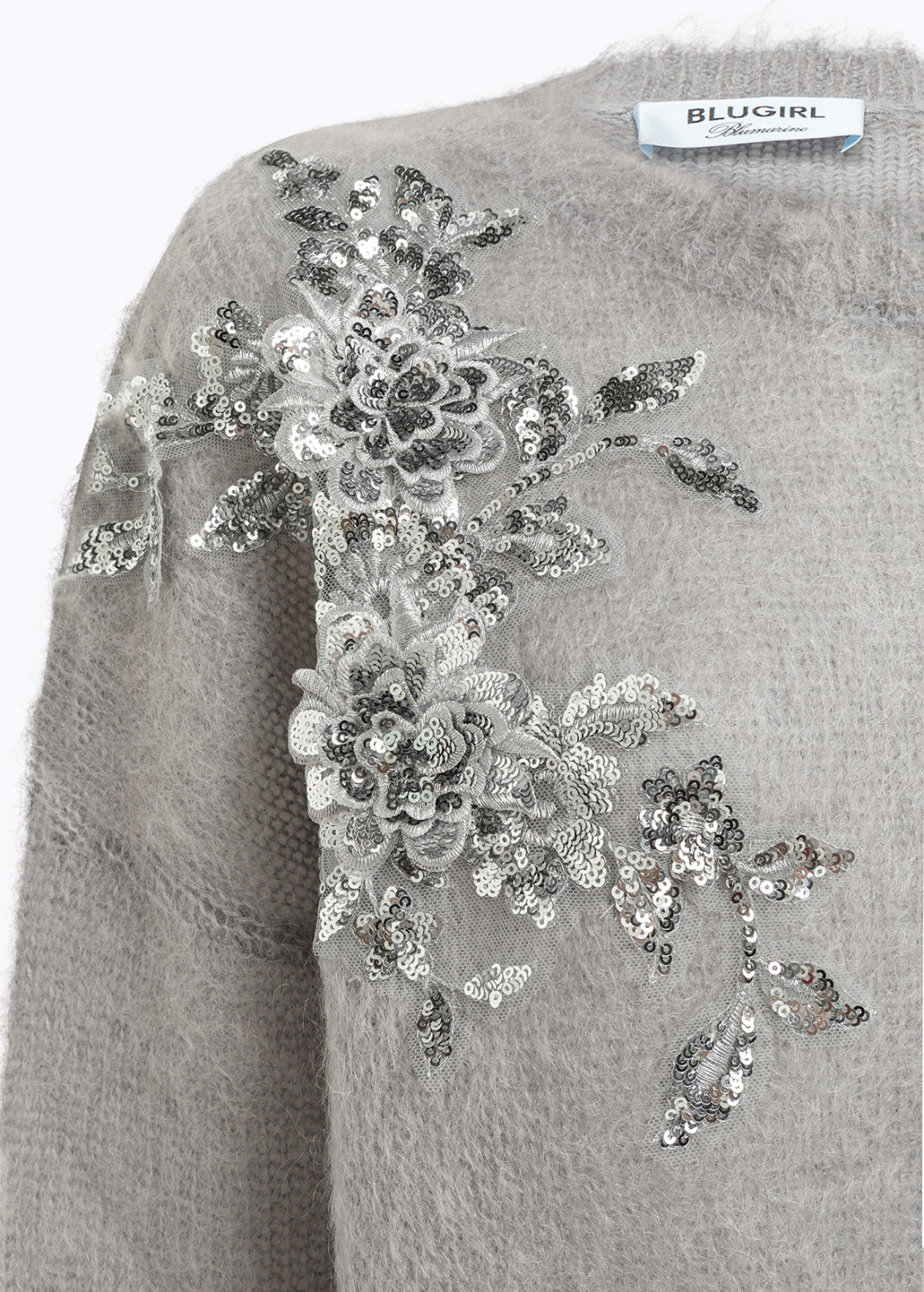 BLUGIRL: MOHAIR SWEATER WITH EMBROIDERY