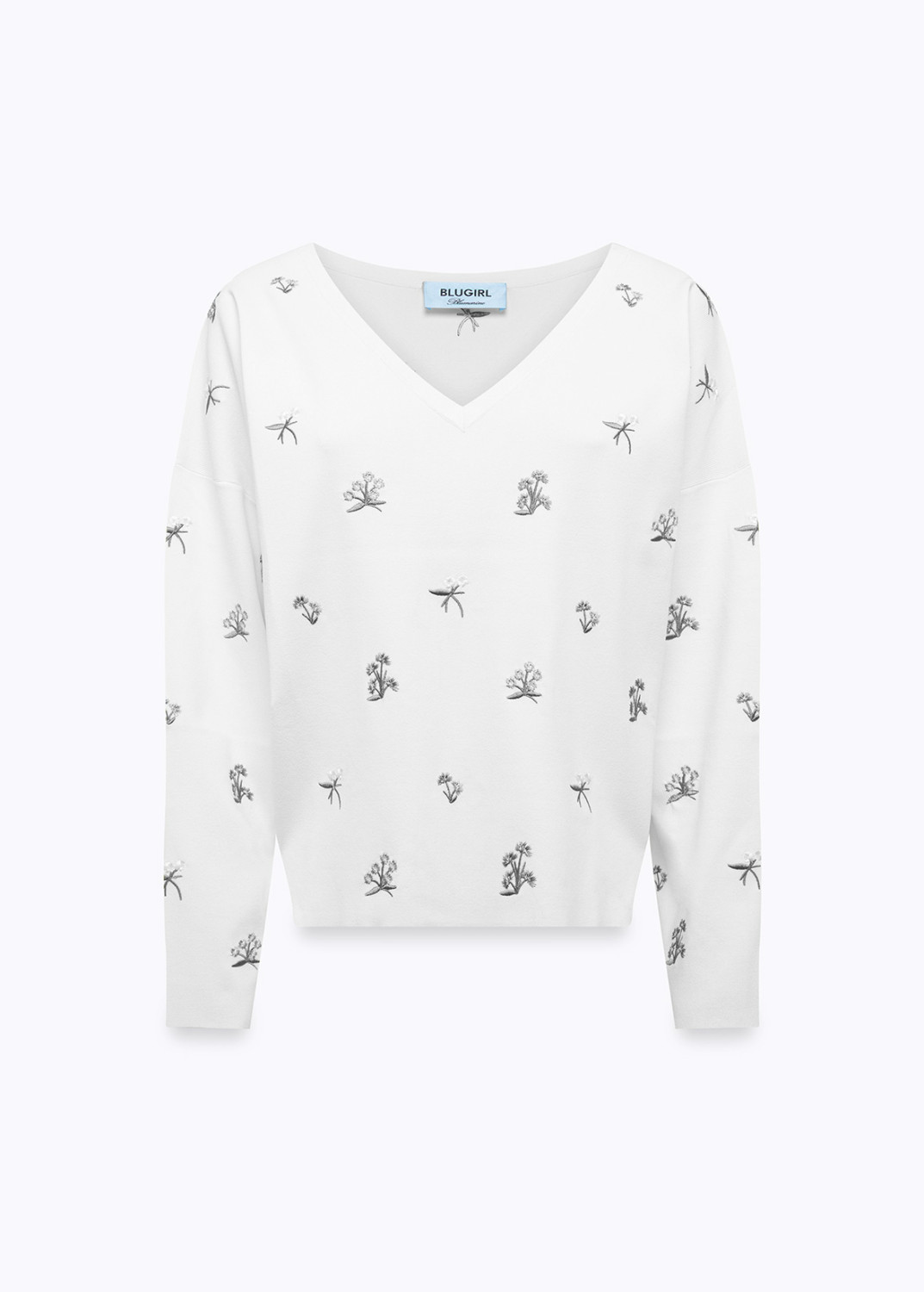 BLUGIRL: MAGLIA IN VISCOSA CON RICAMI