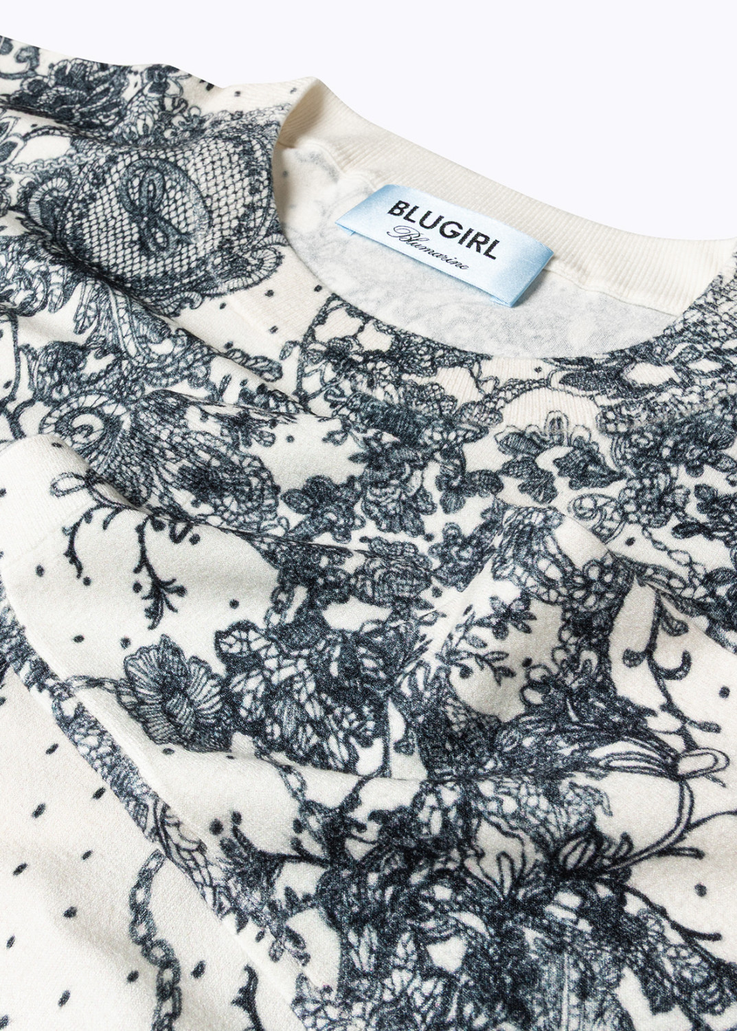 BLUGIRL: MAGLIA IN VISCOSA CON STAMPA PIZZO