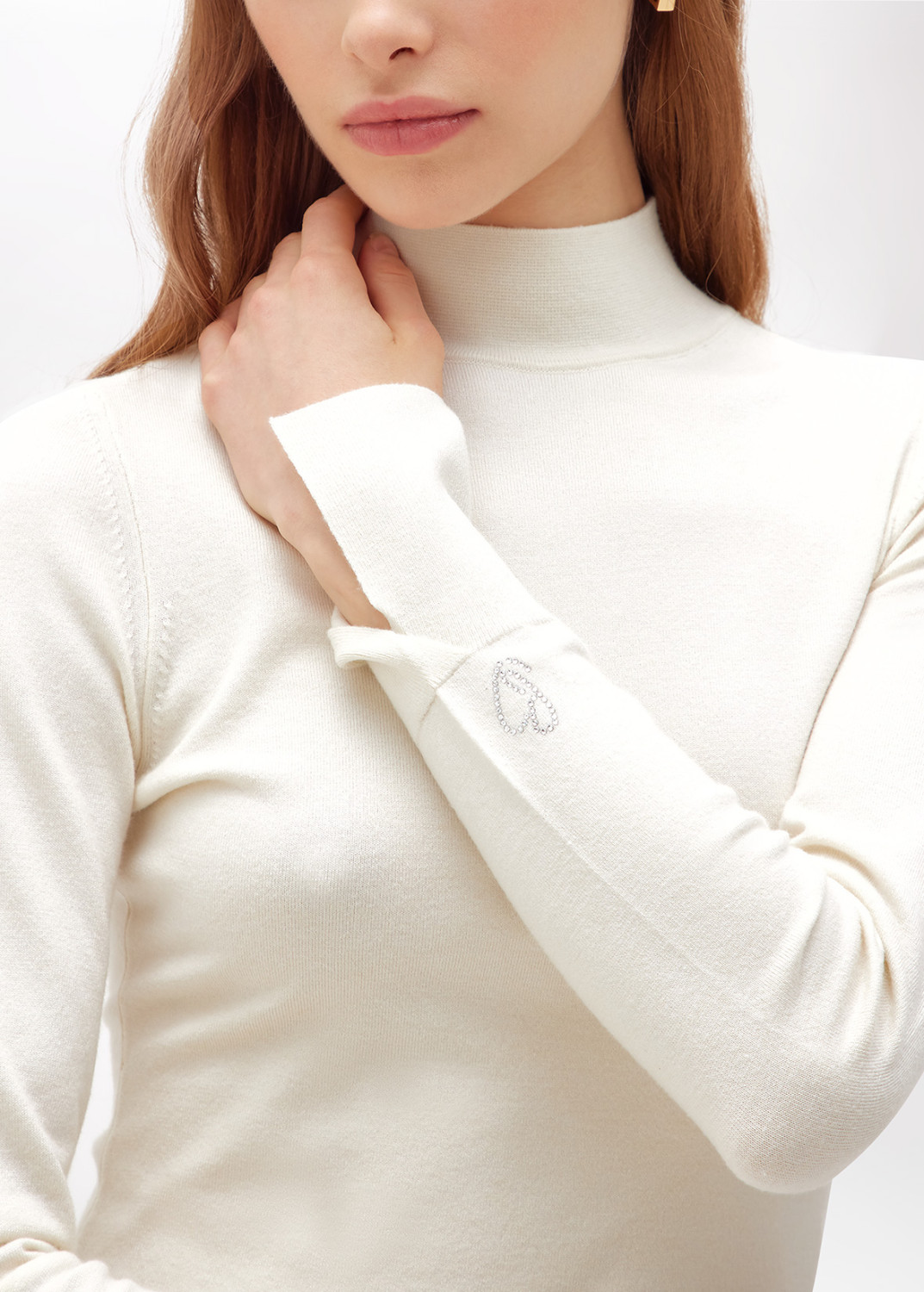 BLUGIRL: MAGLIA LUPETTO IN VISCOSA STRETCH