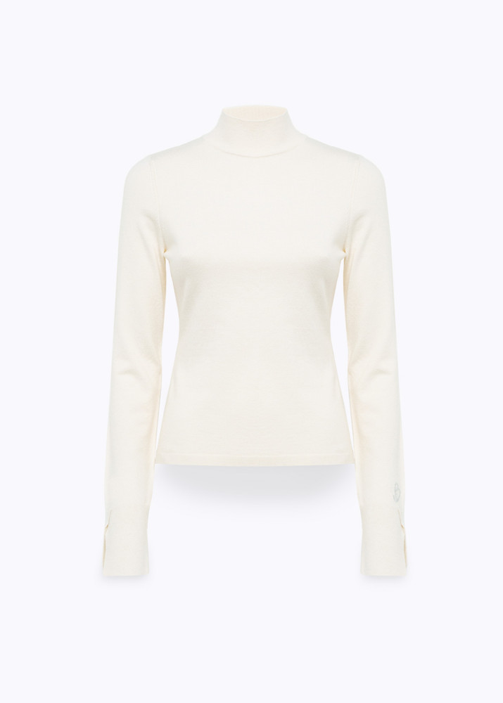 STRETCH VISCOSE TURTLENECK TOP