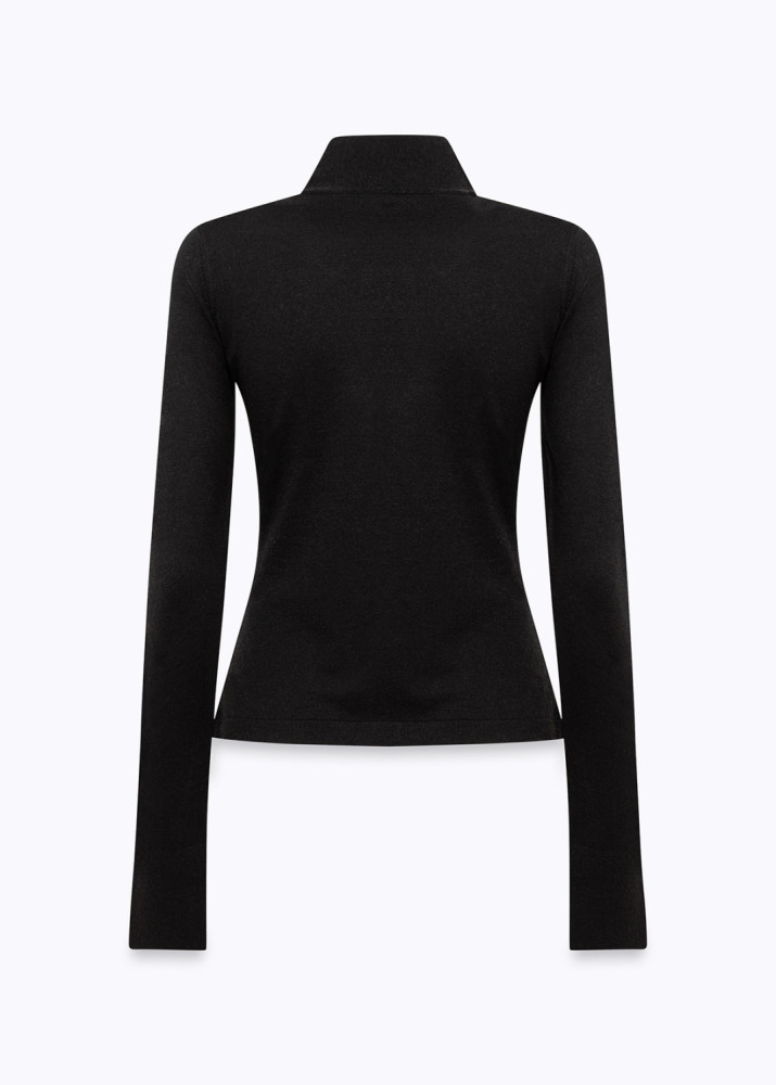 STRETCH VISCOSE TURTLENECK TOP