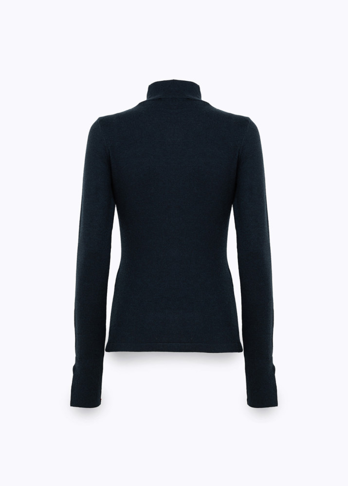 STRETCH VISCOSE TURTLE NECK TOP