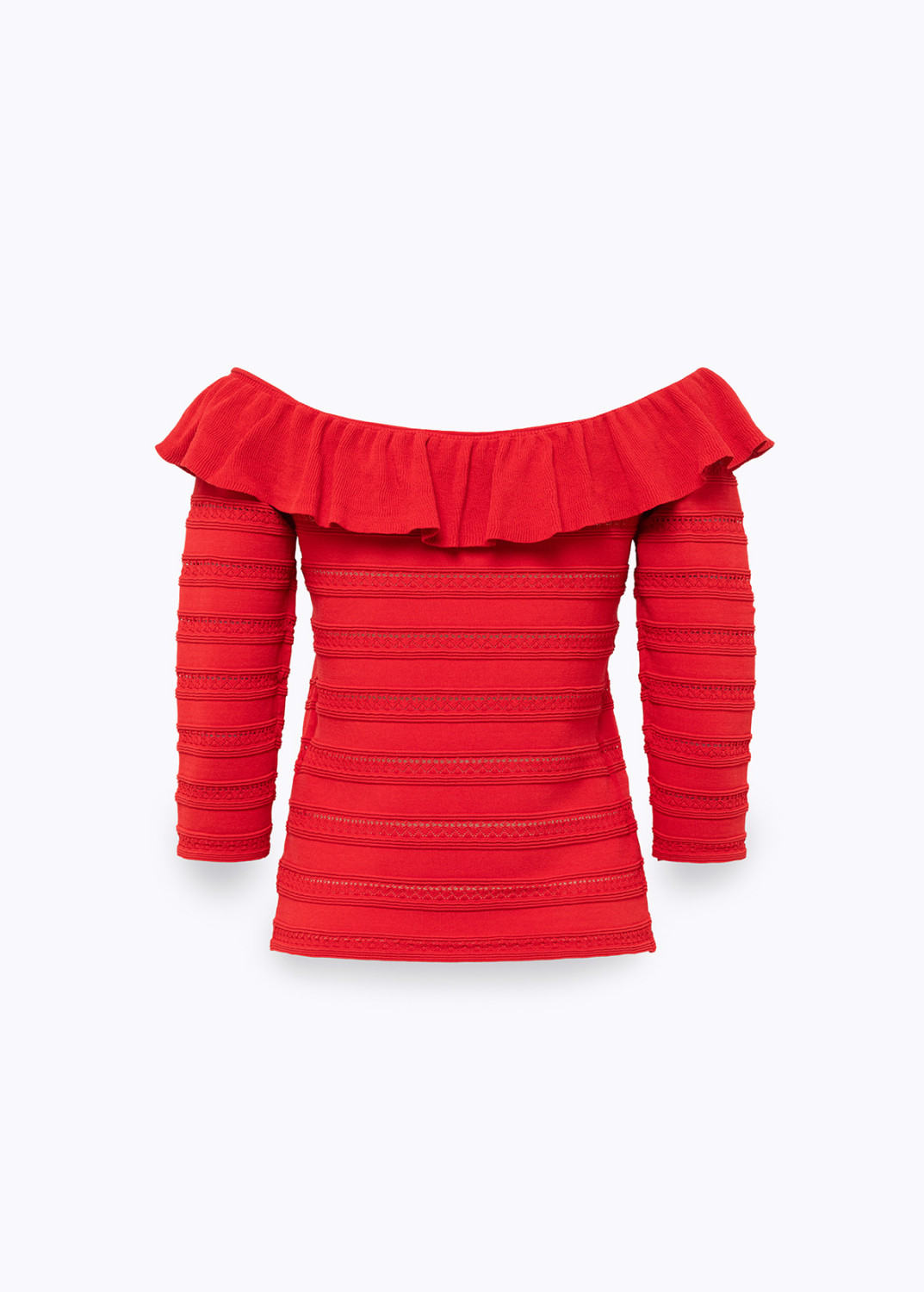 BLUGIRL: MAGLIA OFF SHOULDER IN VISCOSA POINTELLE