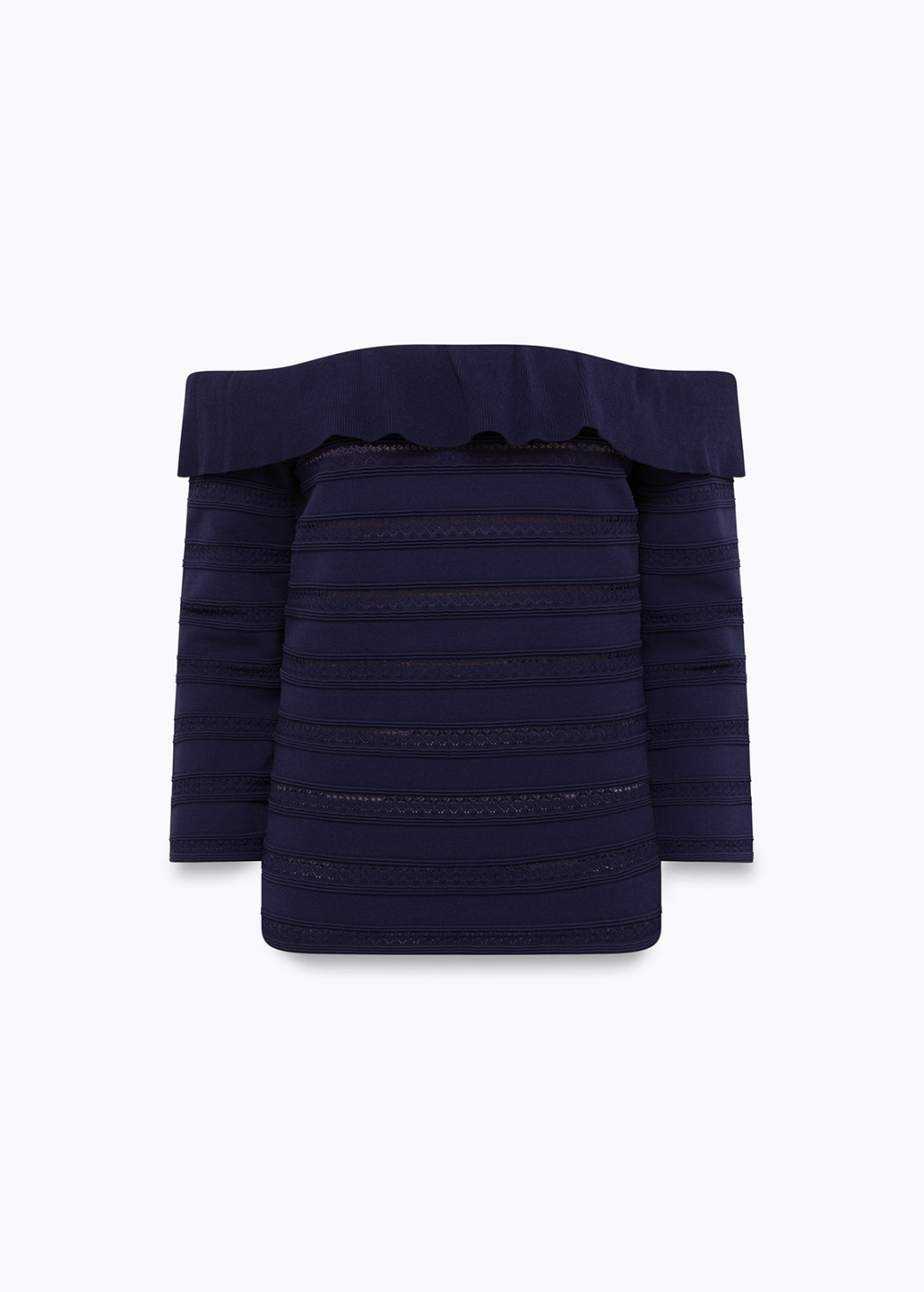 BLUGIRL: MAGLIA OFF SHOULDER IN VISCOSA POINTELLE