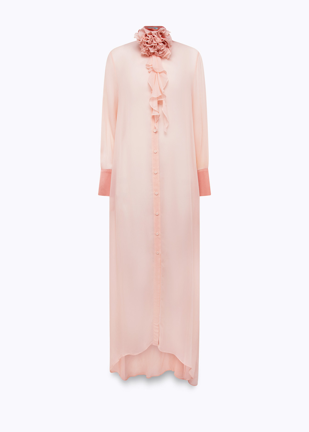 BLUGIRL: FULL-LENGTH GEORGETTE SHIRT WITH ROSE