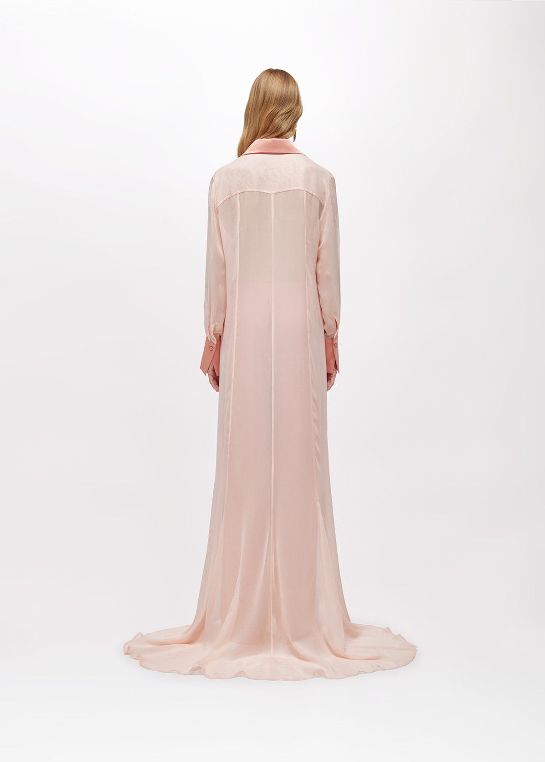 BLUGIRL: FULL-LENGTH GEORGETTE SHIRT WITH ROSE