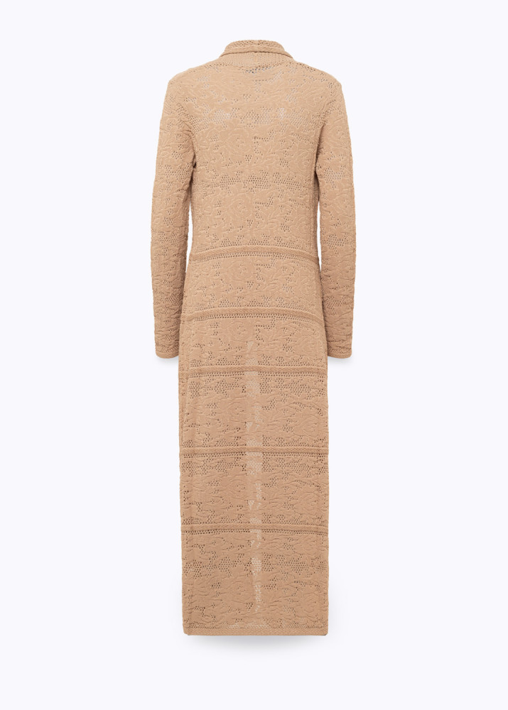 COTTON-BLEND MAXI CARDIGAN