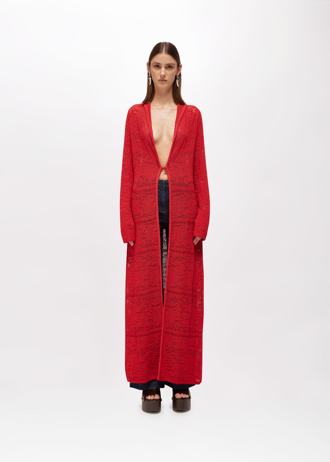 BLUGIRL: COTTON-BLEND MAXI CARDIGAN