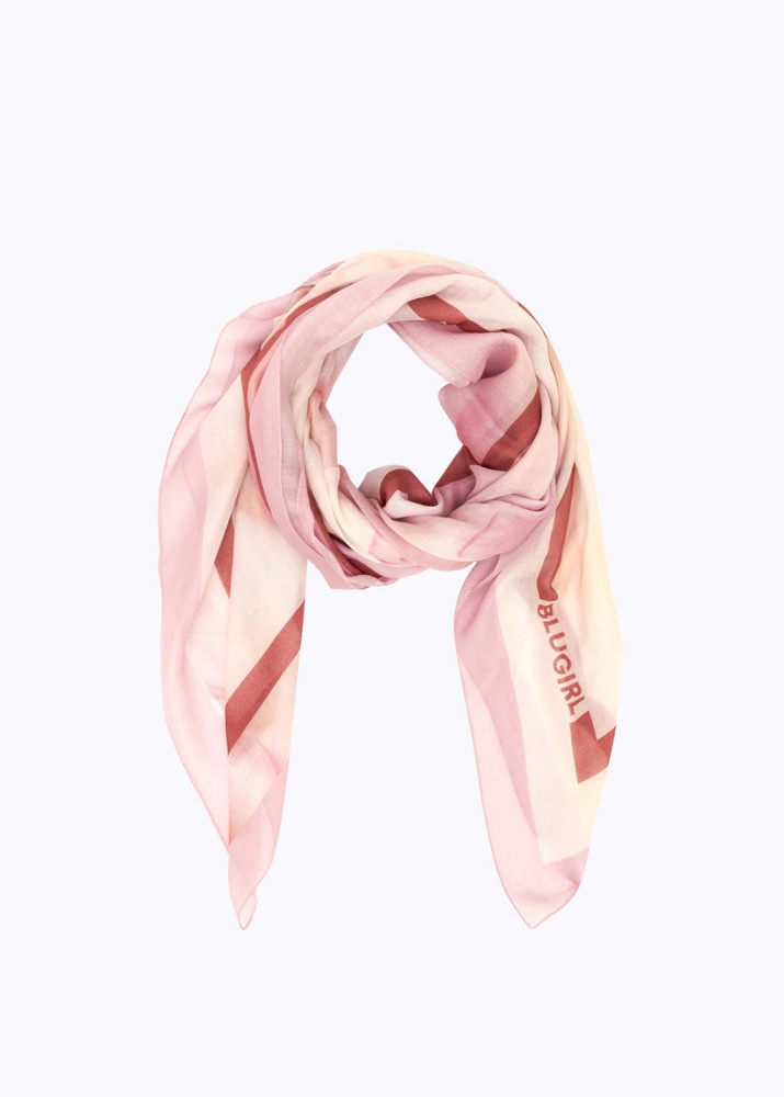 MAXI SCARF WITH ROSE PRINT