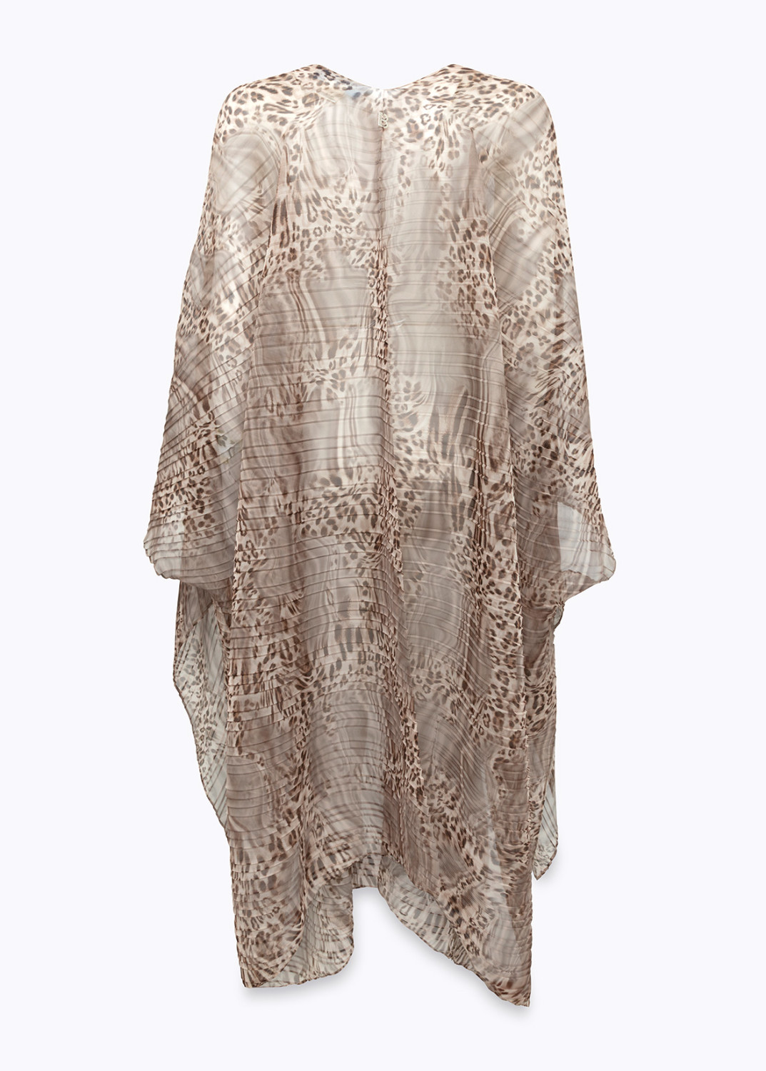 BLUGIRL: ANIMAL PRINT PLEATED MAXI PONCHO
